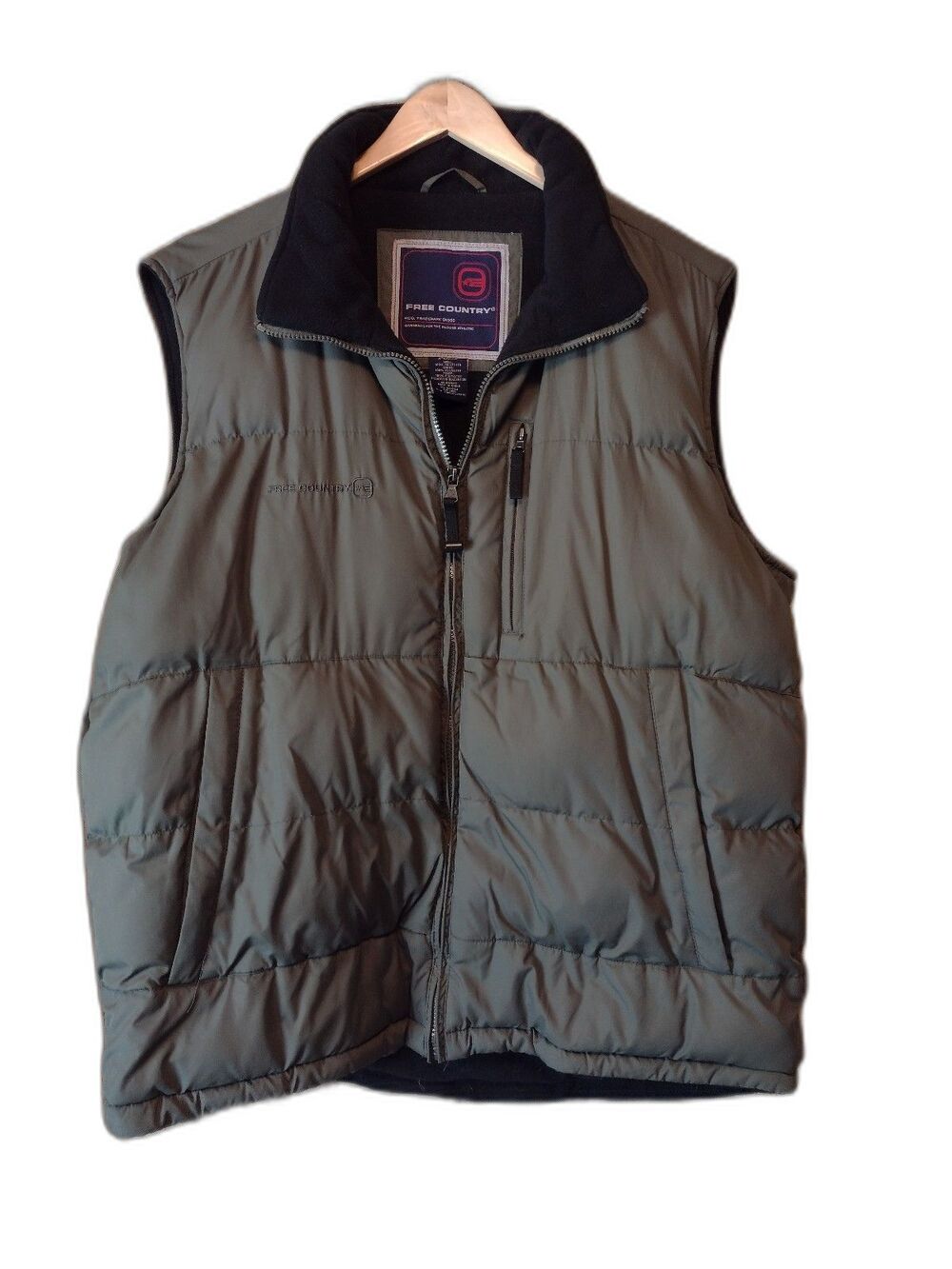 Free Country Olive Green puffer vest XL